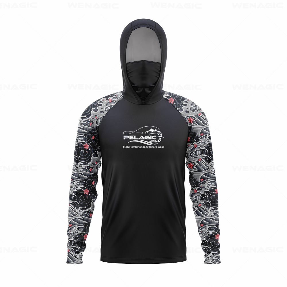 Fishing Hoodie - pelagic gear Men Hood Fishing Shirt