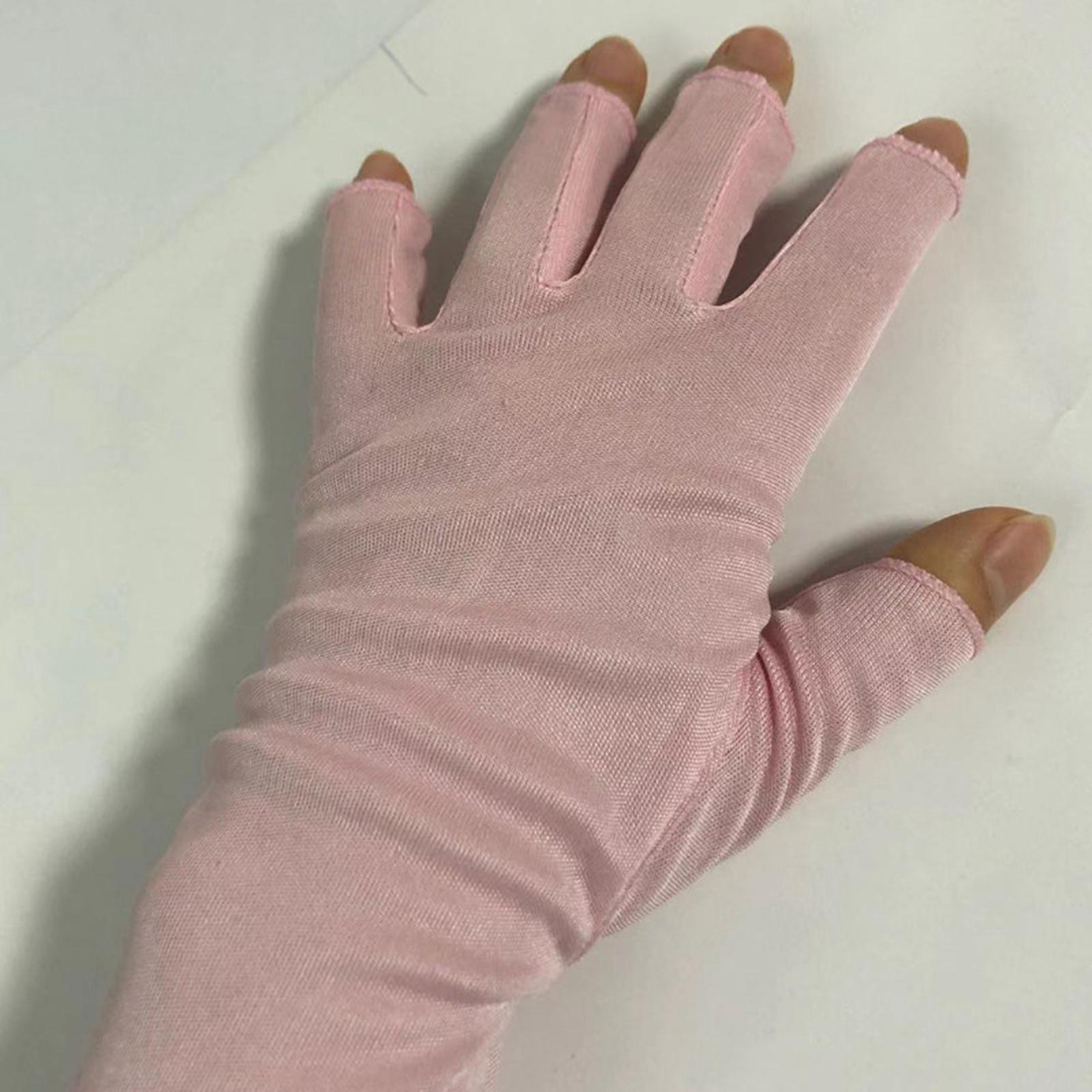 Pure Silk Half Finger Gloves S - Fishing Gloves 评论和价格
