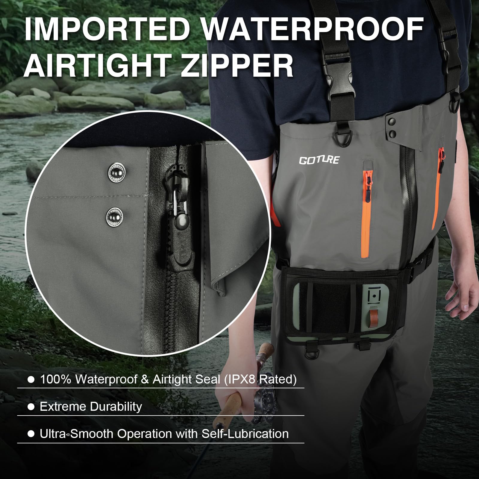 Goture 5-Layer Waterproof Fish - Fishing Waders 评论和价格