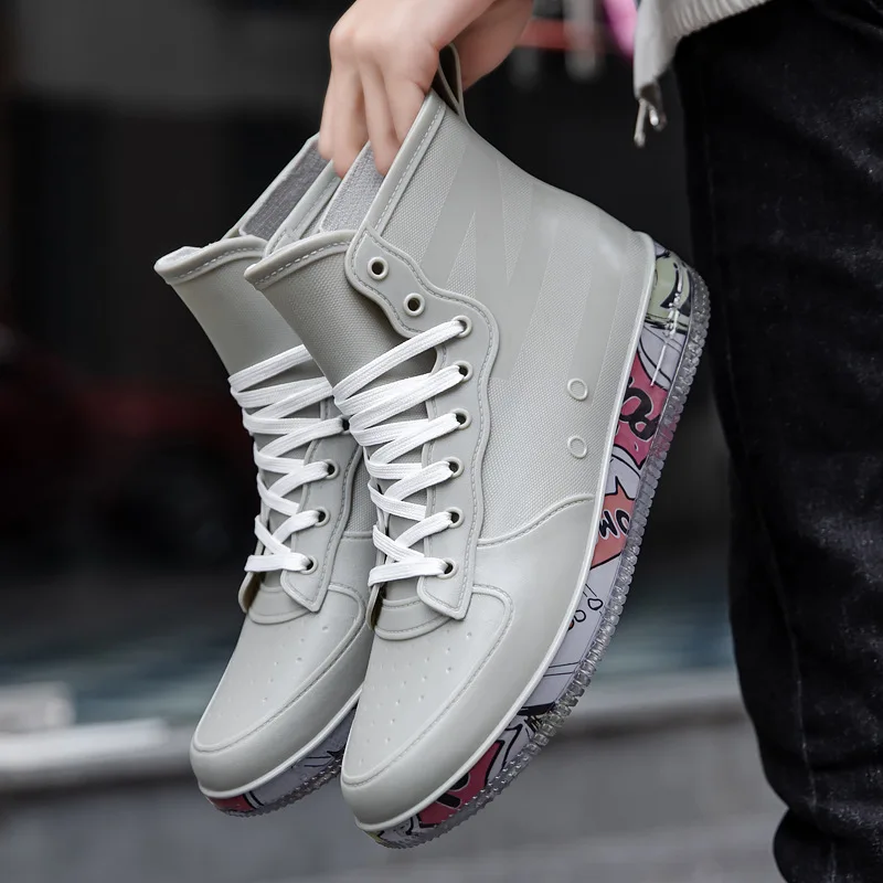 Men Rain Boots Fashion Trendy  - Fishing Boots 评论和价格