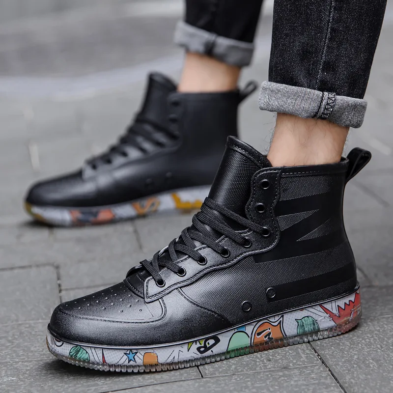 Men Rain Boots Fashion Trendy  - Fishing Boots 评论和价格