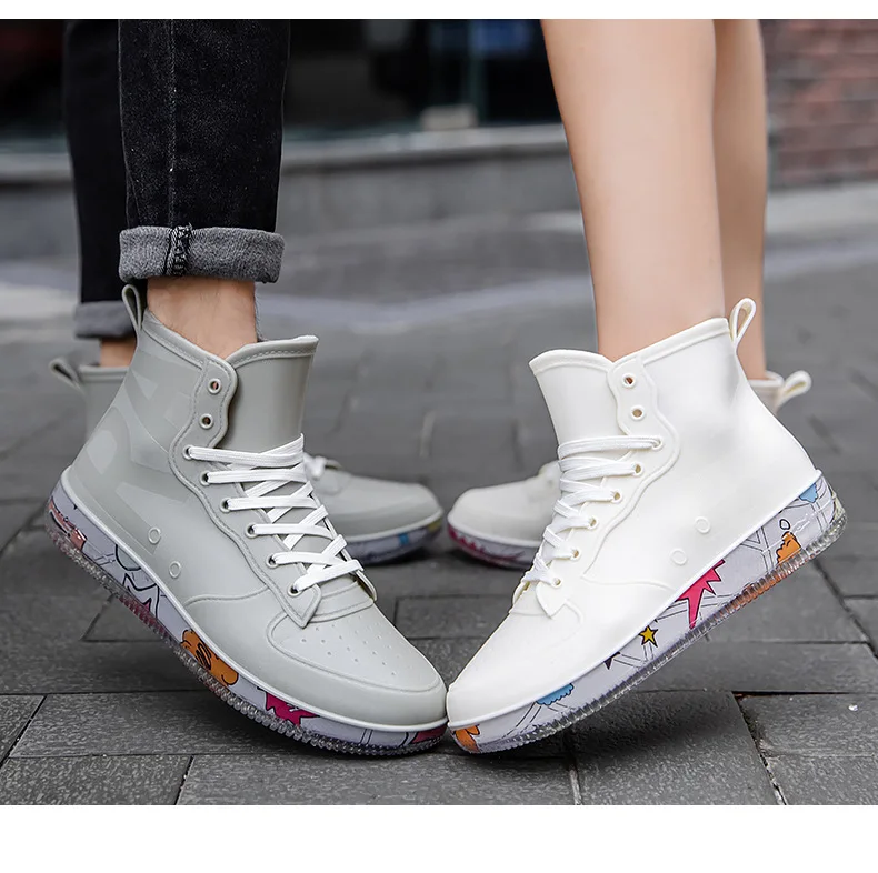 Men Rain Boots Fashion Trendy  - Fishing Boots 评论和价格