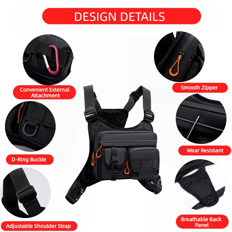 Men's Tactical Chest Bag, Runn - Fishing Vest 评论和价格