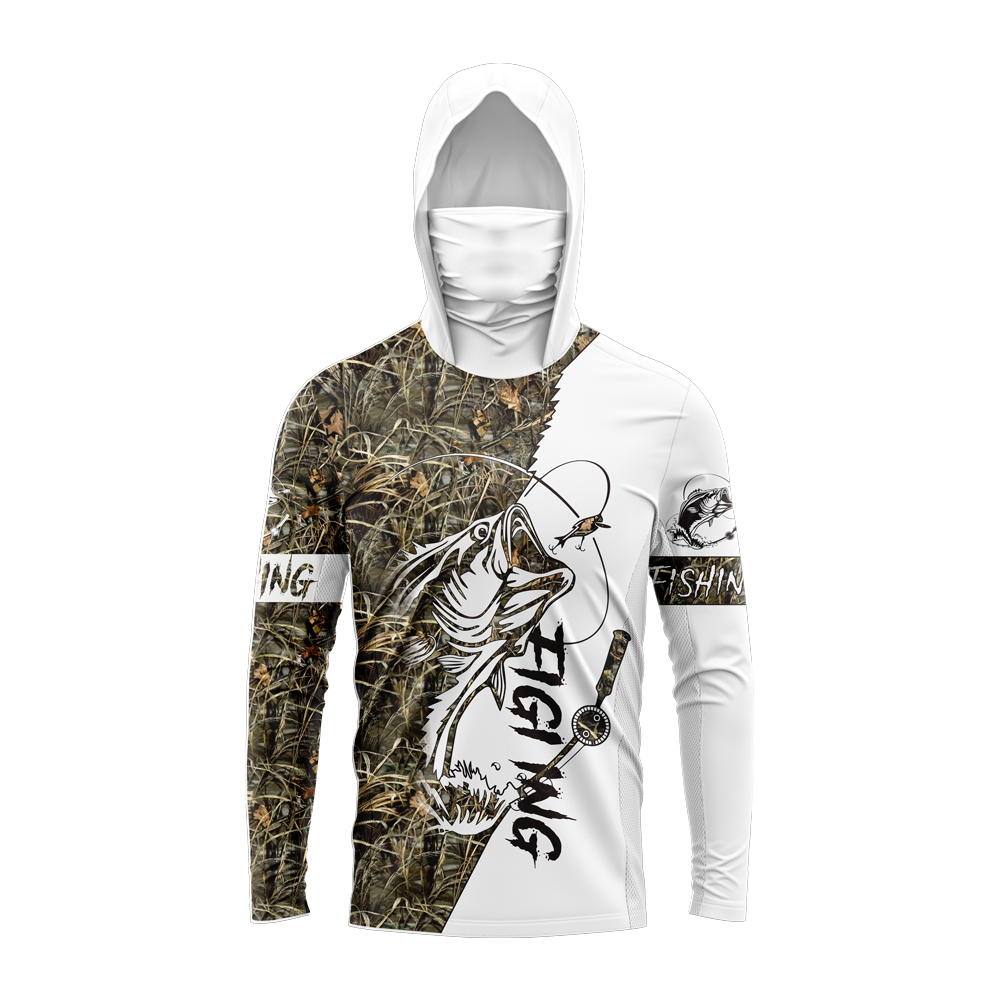 Men Bass Fish Print Fishing Ho - Fishing Hoodie 评论和价格