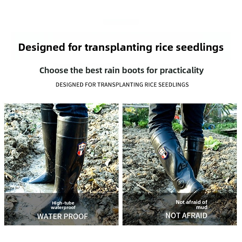 Comfortable High-Tube Rain Boo - Fishing Boots 评论和价格