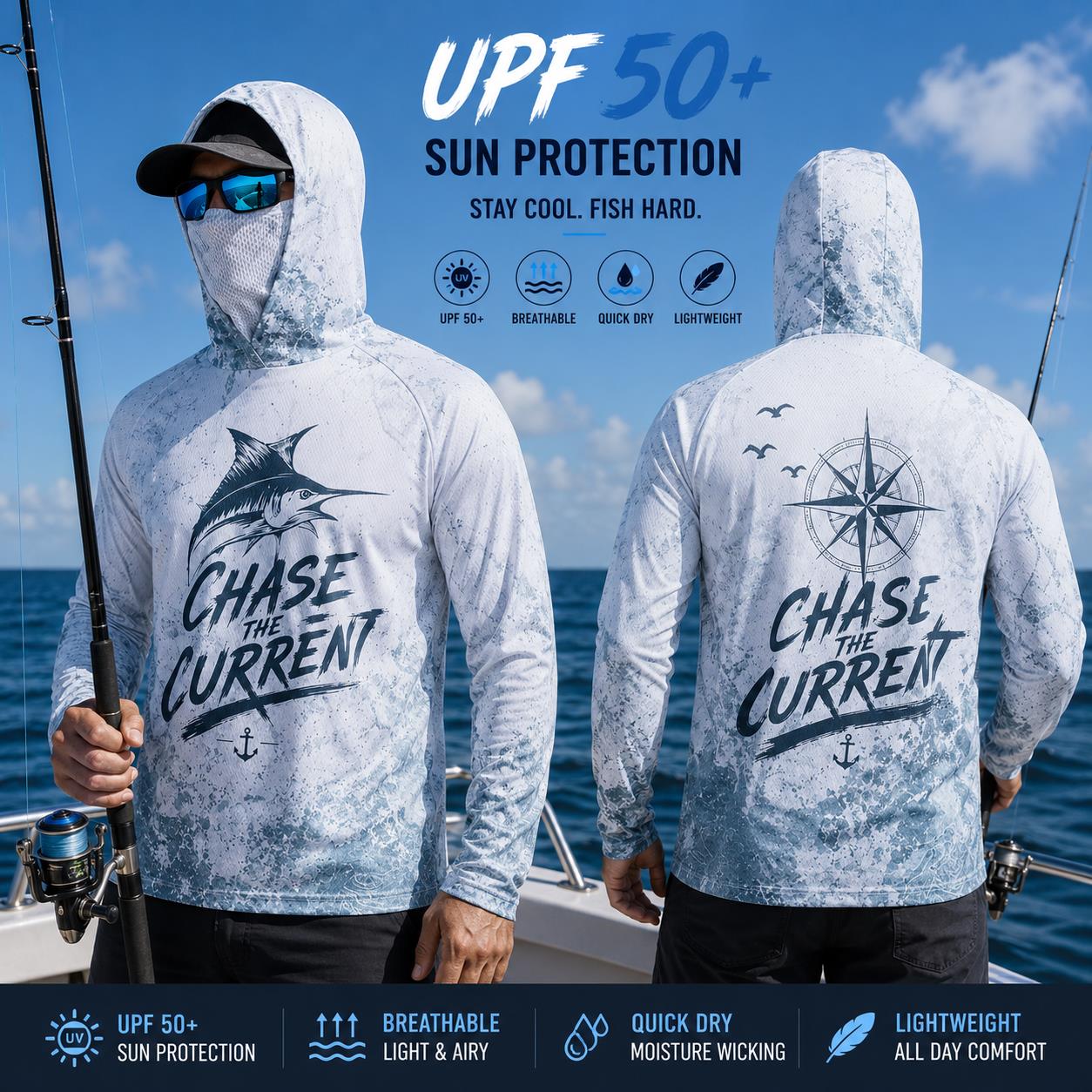 Fishing Hoodie Shirt Men Long  - Fishing Hoodie 评论和价格