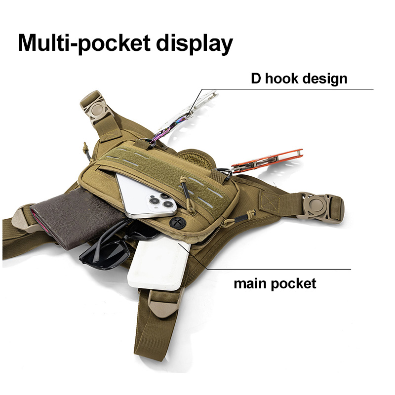 Tactical Front Chest Rig Bag V - Fishing Vest 评论和价格