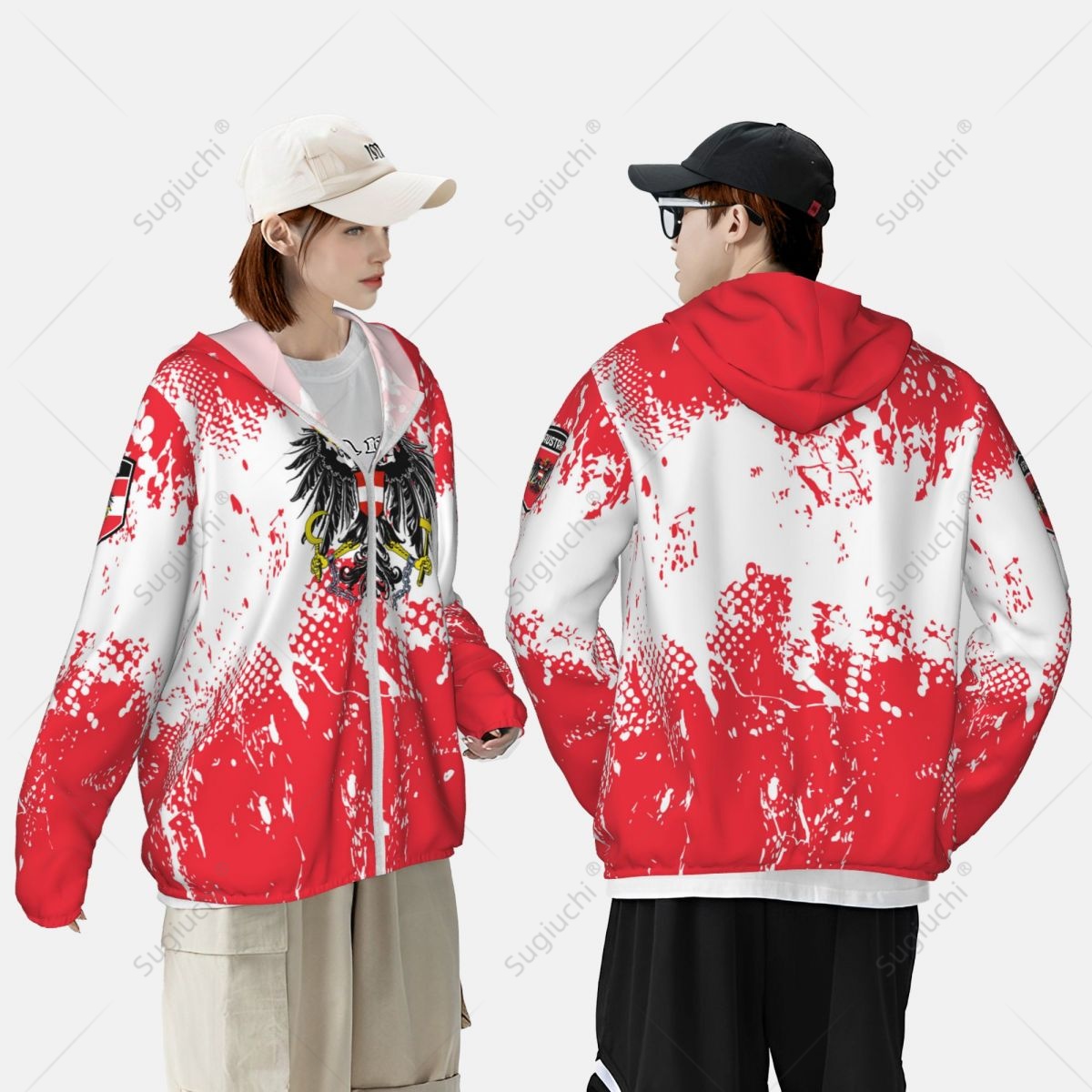 Austria Flag Sun Protection Ho - Fishing Hoodie 评论和价格