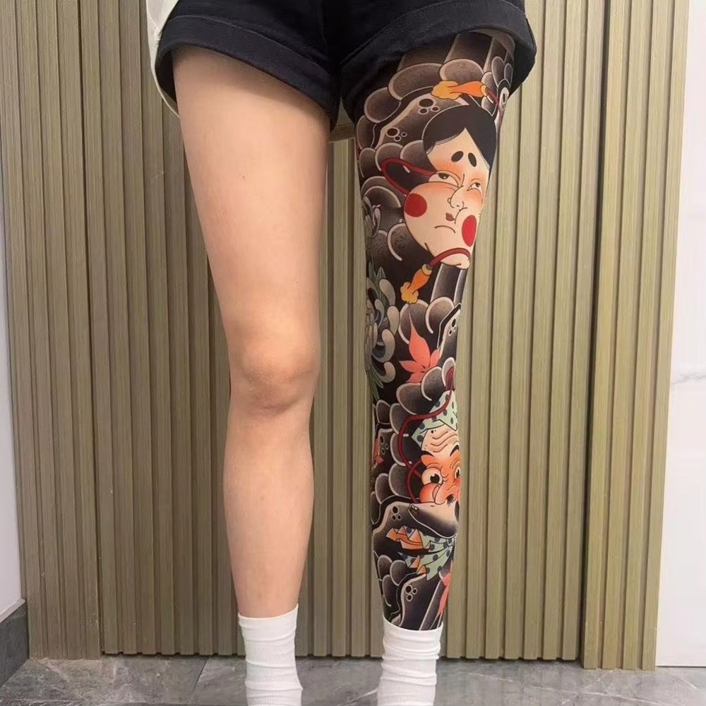 Full Leg Fake Tattoo Socks Pri - Fishing Socks 评论和价格