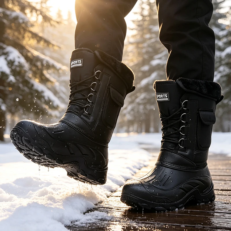 Men Winter Snow Boots Outdoor  - Fishing Boots 评论和价格