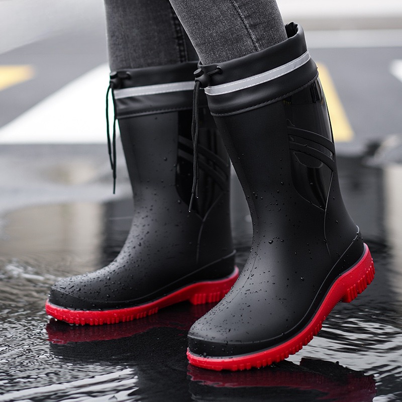 Fashion Men's Medium Tube Rain - Fishing Boots 评论和价格