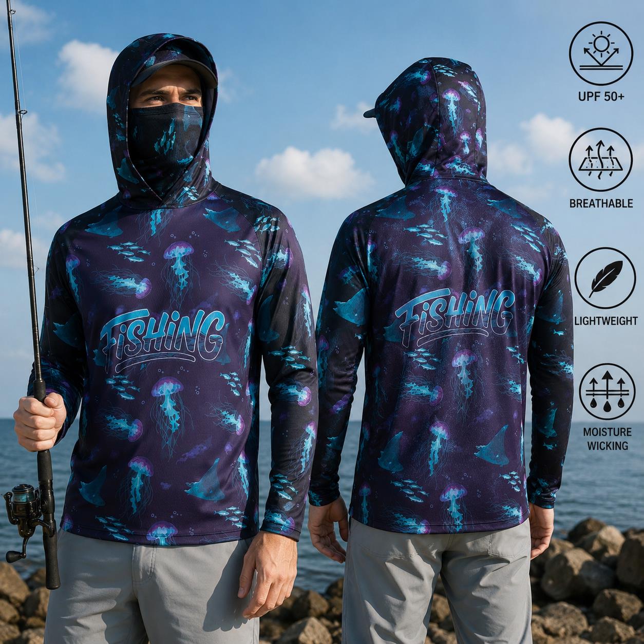 Fishing Shirt Hooded Men Fishi - Fishing Hoodie 评论和价格