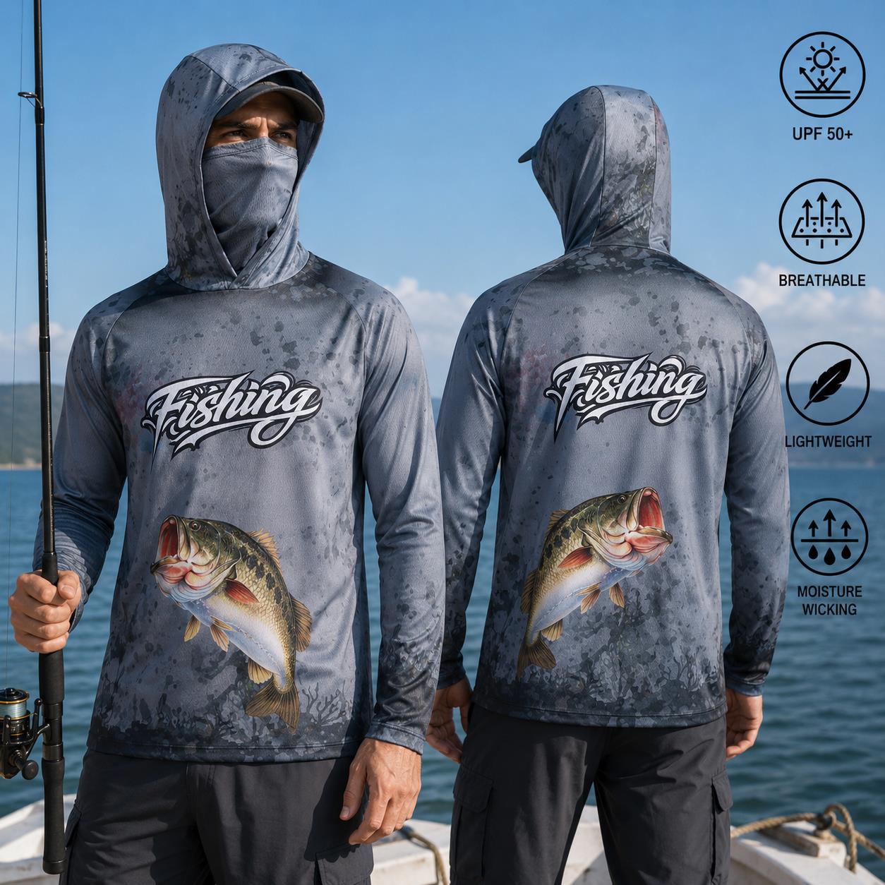 Fishing Shirt Hooded Men Fishi - Fishing Hoodie 评论和价格
