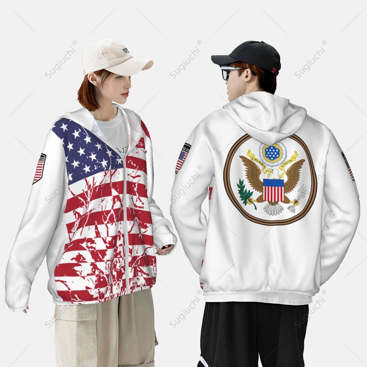 United States Flag Sun Protect - Fishing Hoodie 评论和价格
