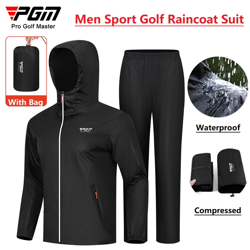 Pgm Men Golf Raincoat Rain Pan - Fishing Rain Suit 评论和价格
